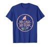 Mademark No Cage No Fear Bold Shark Graphic Design T-Shirt - Royal Blue