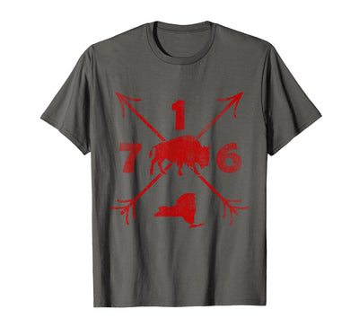 Cow Buffalo New York by Addi Ny Area Code 716 T-Shirt