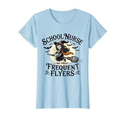 Spooky Halloween Costume School Teacher Student School Nurse Treat Frequent Flyer Witch Funny Halloween 2024 T-Shirt