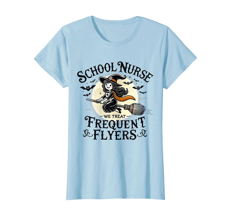 Spooky Halloween Costume School Teacher Student School Nurse Treat Frequent Flyer Witch Funny Halloween 2024 T-Shirt - Baby