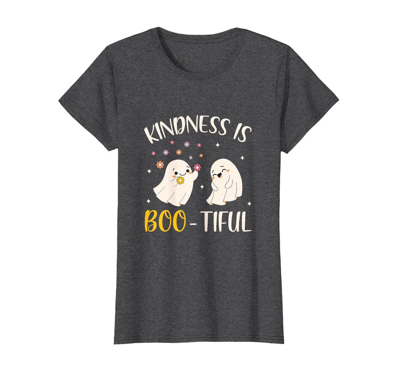 Halloween Costume Teacher Kindness is Boo Tiful Teacher Cute Ghost Halloween Costume T-Shirt - Dark Heather Grey