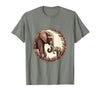 Mademark Elephant Mom and Baby Trunk Touch Pregnancy Tee T-Shirt - Olive Heather