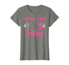 Amb Breast Cancer Awareness Month Warrior Survivor Save The Tatas Breast Cancer Pink Ribbon Skeleton Halloween T-Shirt -