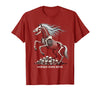 Mademark Horses Over Boys Equestrian Design for Women T-Shirt - Men - Cranberry Red