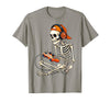 Halloween Skeleton Shirts for Gamers Men Boys Kids Halloween Skeleton Gamer Video Gaming Boys Men Kids Funny T-Shirt - Slate