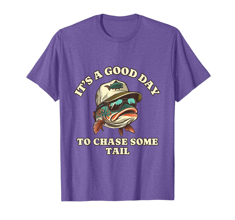Funny Outdoor Anglers & Fisherman Designs Catch Fish and Laugh Hard with This Fishing Pun T-Shirt - Purple Heather
