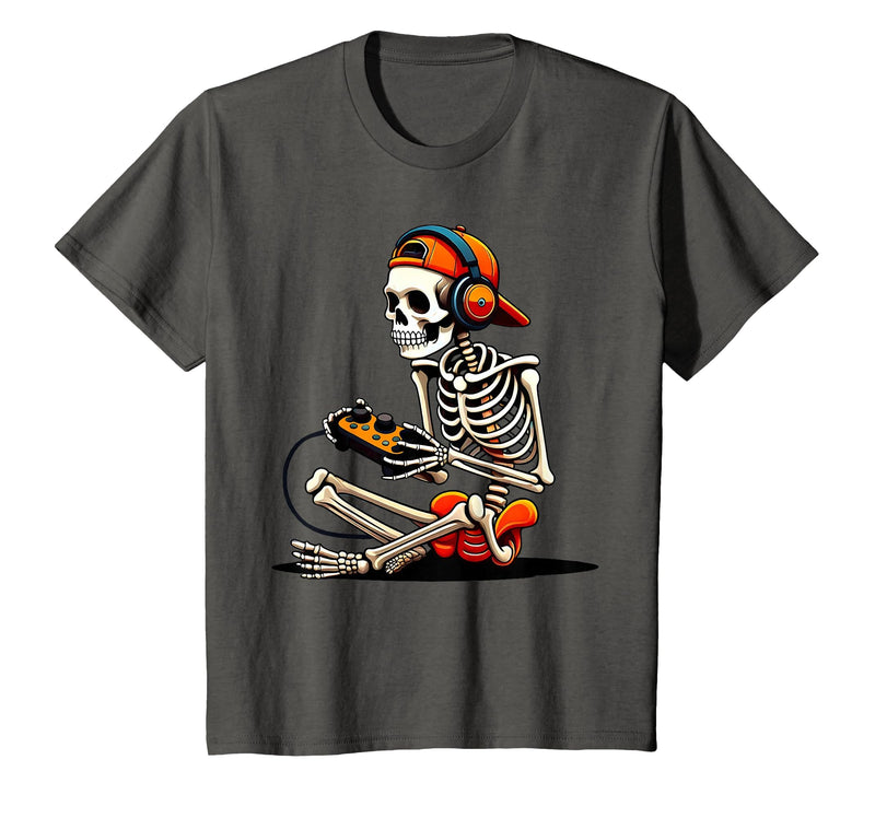 halloween skeleton shirts for teen boys men kids Halloween Skeleton Gamer Video Gaming Funny Gaming Skeleton T-Shirt -