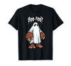 Spooky Bigfoot Sasquatch Ghost Halloween Humor Fun Boo Foot Bigfoot Ghost Sasquatch Halloween Funny Humor T-Shirt - Black