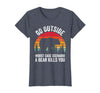 Go Outside Worst Case Scenario A Bear Kills You Camping T-Shirt - Heather Blue