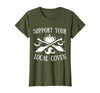 Support Your Local Coven Halloween tee Support Your Local Coven Halloween Coven Witch T-Shirt - Olive Green