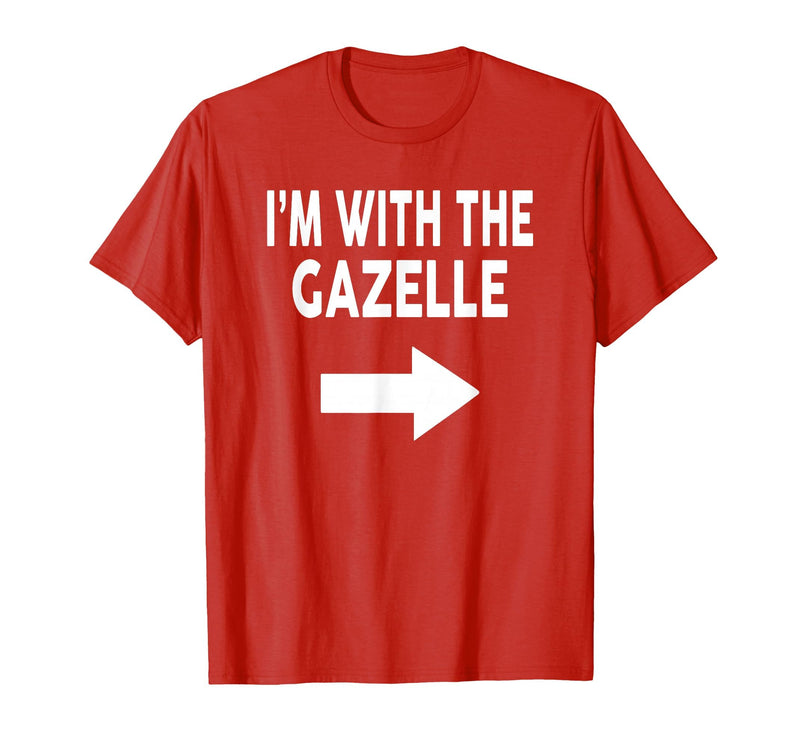 ShirtZilla I'm with The Gazelle Halloween Gazelle T-Shirt - Red