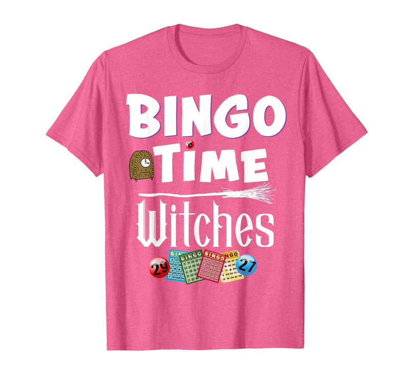 Bingo Time Witches Halloween Bingo Player Novelty Halloween Bingo Time Witches Funny Women Bingo Player T-Shirt - Pink