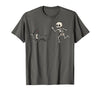Pitbull Halloween Costume Funny Pitbull Skeleton Hand Halloween T-Shirt - Asphalt Grey