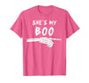 Miftees Matching Halloween Tees She's My Boo Matching Halloween Costume She's My Boo T-Shirt - Pink Heather
