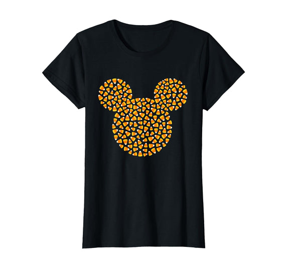 Disney Mickey Mouse Candy Corn Halloween T-Shirt - Black