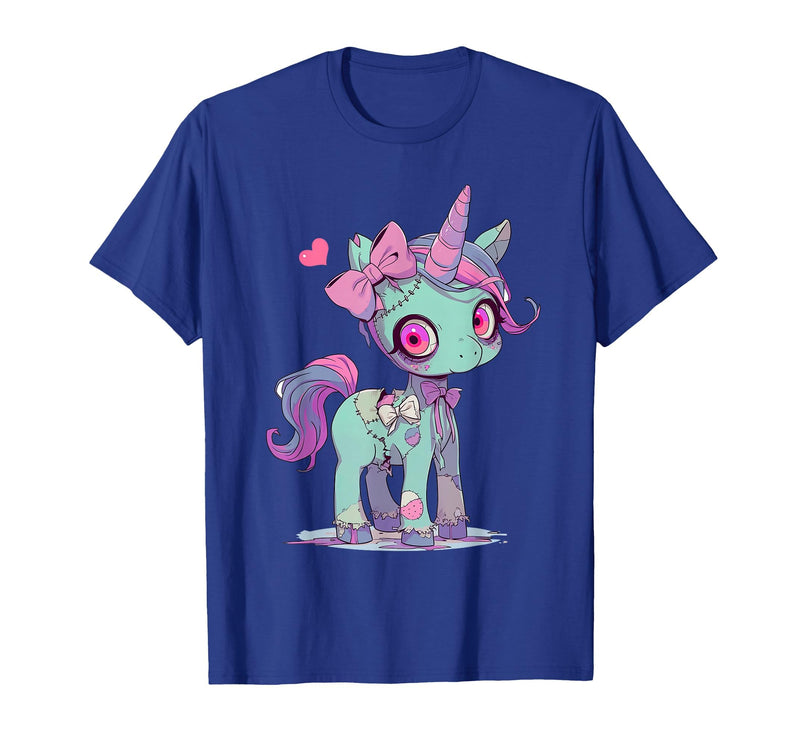 Kawaii Pastel Goth Creepy Cute Witchy Halloween Ts Kawaii Pastel Goth Creepy Cute Witchy Zombie Unicorn T-Shirt - Royal Blue