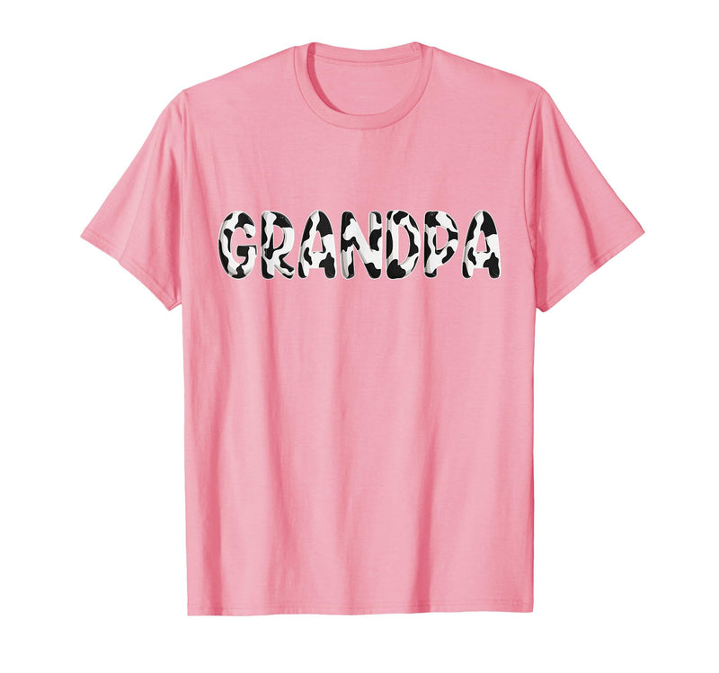 Cow Pattern Print Family Matching Birthday Shirts Cow Grandpa Birthday Family Matching Fathers Day Boy Girl T-Shirt - Pink