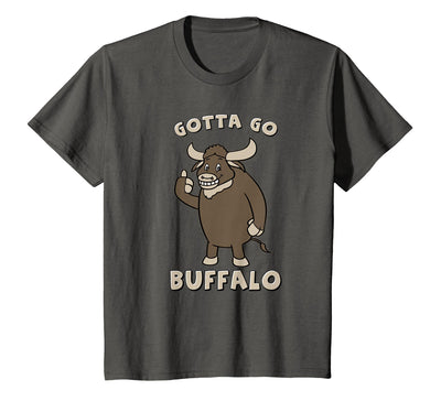Cow Gotta Go Buffalo Funny Cartoon Bison Pun T-Shirt