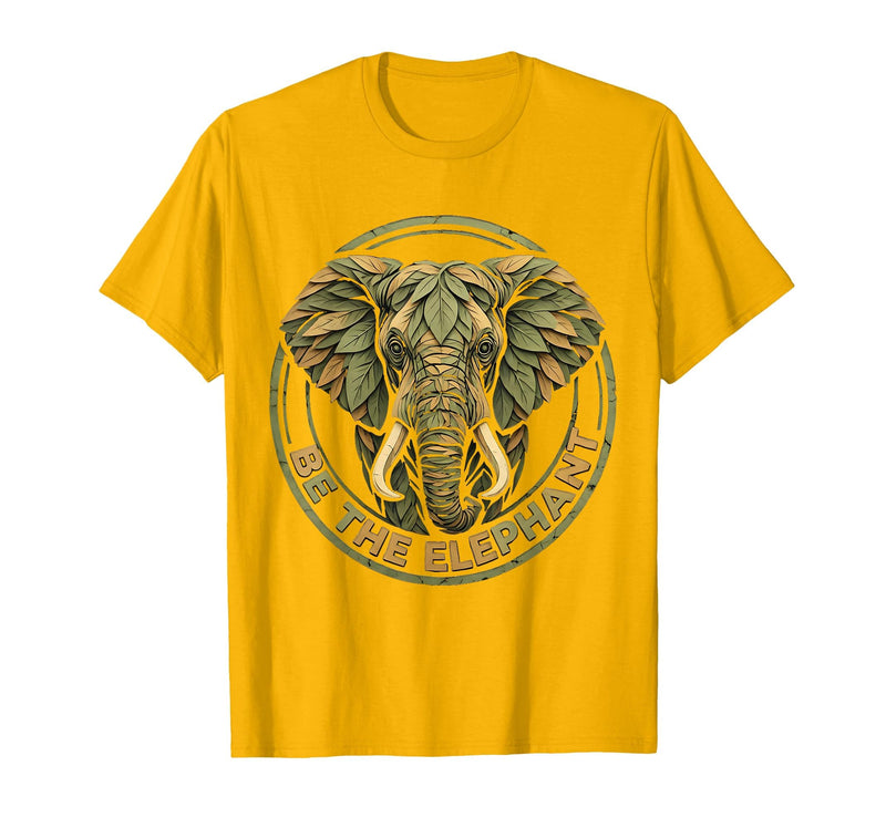 Mademark Be the Elephant Strength and Wisdom Design T-Shirt - Men - Golden Yellow