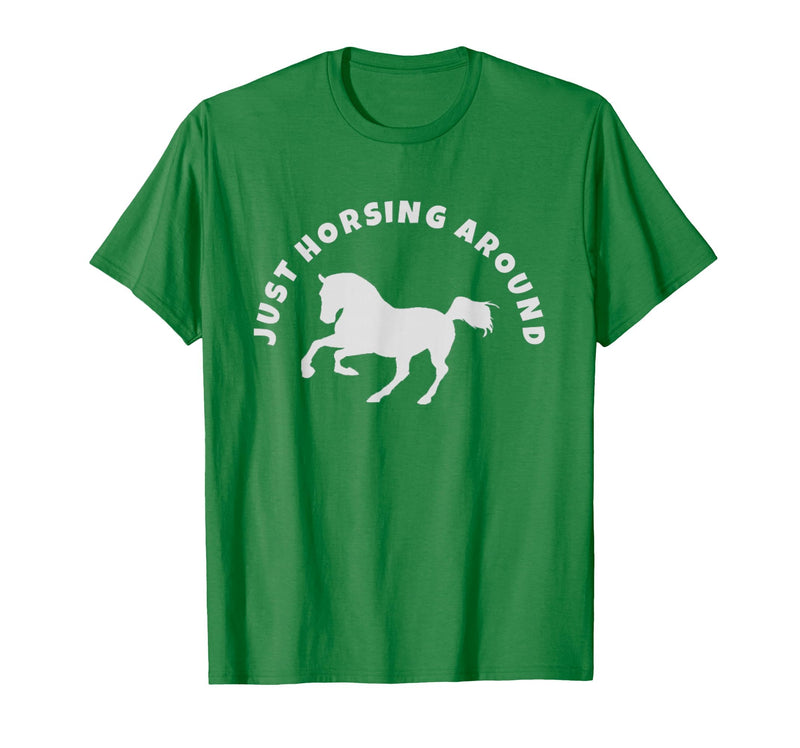 Horse Lovers Tees and Apparel Just Horsing Around Horse Lovers T-Shirt - Men - Kelly Green