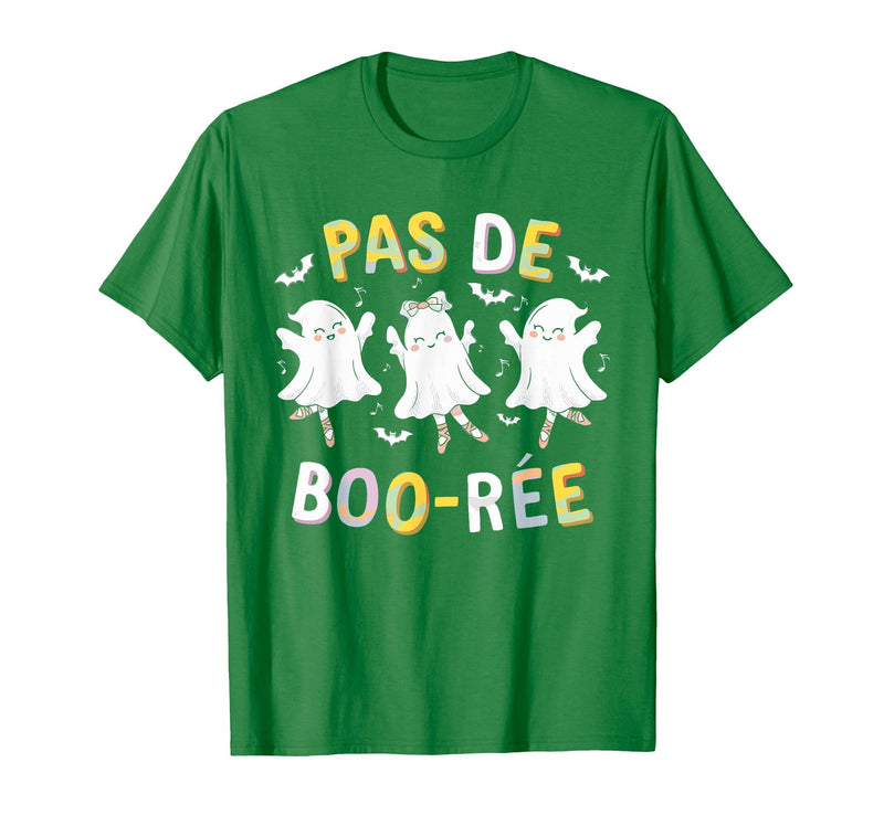 Ballet Ghost Halloween 2024 Spooky Dance Lover Pas de Boo-rée Ghost Ballet Dancer Halloween Dance Teacher T-Shirt - Kelly