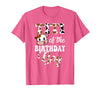 Titi of The Birthday Boy Cow Farm 1St Birthday Boy T-Shirt - Pink Heather
