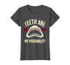 Mademark Teeth Are My Personality Shark Design T-Shirt - Dark Heather Grey