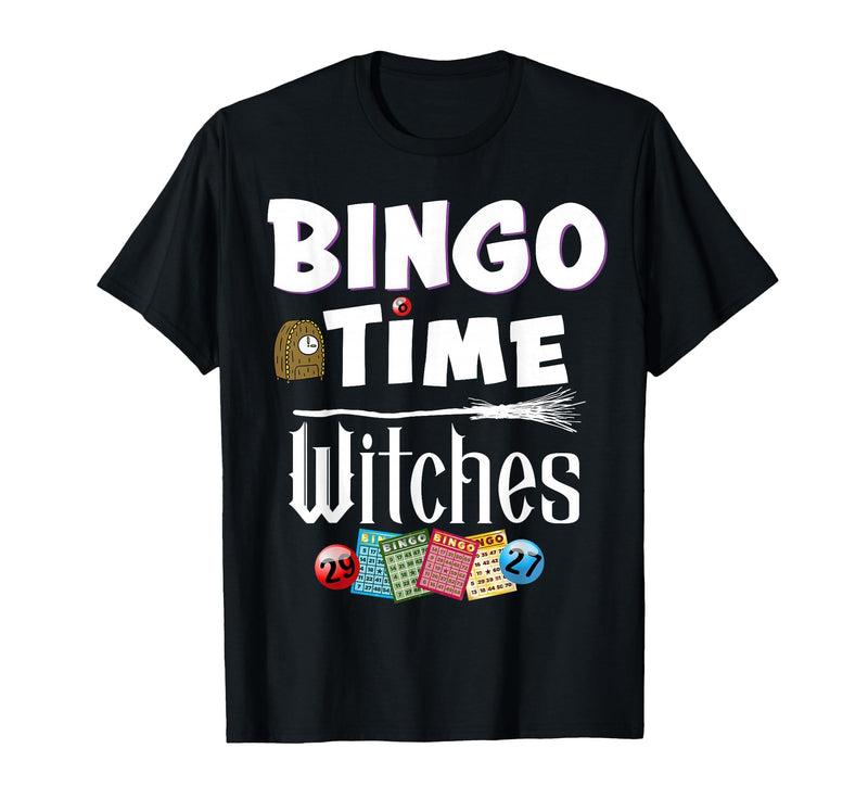 Bingo Time Witches Halloween Bingo Player Novelty Halloween Bingo Time Witches Funny Women Bingo Player T-Shirt - Black