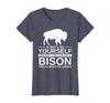 Bison Gift Bison Lover Accessories & Buffalo Stuff Cool Bison Design for Men Women Buffalo Animal Lovers Bison T-Shirt -