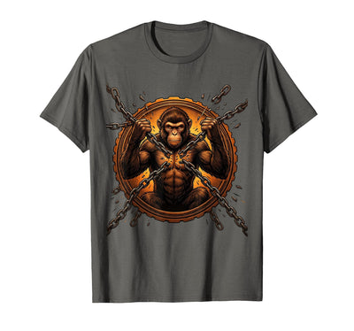 Monkey Breaking Chain Sobriety Freedom Graphic T-Shirt - Men