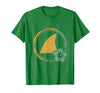 Mademark Hawaiian Shark Fin Turquoise Ocean Waves Design T-Shirt - Kelly Green