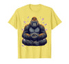 Mademark Meditating Gorilla Zen Monkey Graphic Design T-Shirt - Men - Lemon Yellow