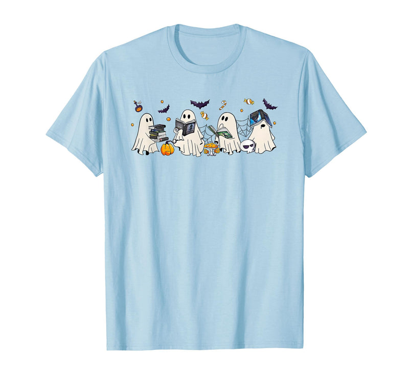Bookish Ghost Throne Of Glass Halloween Tees Bookish Ghost Throne of Glass Halloween T-Shirt - Baby Blue
