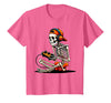 halloween skeleton shirts for teen boys men kids Halloween Skeleton Gamer Video Gaming Funny Gaming Skeleton T-Shirt - Pink