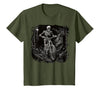 Scary Cyclist Skeleton Gifts Cycling Skeleton Mountain MTB Bicycle Cyclist Skeleton T-Shirt - Olive Green