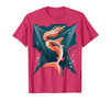 Mademark Woman Shark Tail Ocean Dive Graphic Tee T-Shirt - Red Heather