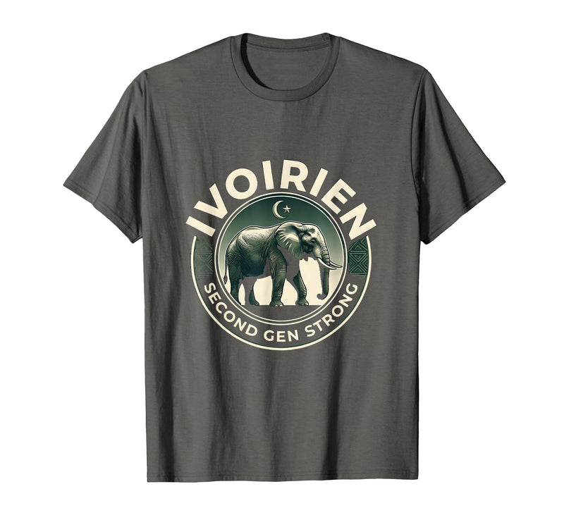 Mademark Ivoirien, Second Gen Strong Elephant Heritage Design T-Shirt - Men - Asphalt Grey