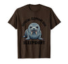 Mademark Official Elephant Seal Sleepshirt Cute Animal Humor T-Shirt - Men - Brown
