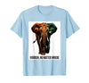 Mademark Ivoirien, No Matter Where Patriotic Elephant Design T-Shirt - Men - Baby Blue
