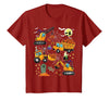 Kids Fun Construction Vehicle Halloween spider web Kids Construction Vehicle Halloween Crane Truck Pumpkin Boys T-Shirt -