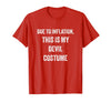 Lazy Funny Halloween Costume Co. Devil Halloween Costume T-Shirt - As Pictured