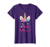 Unicorn Birthday Girl Family Shirts Unicorn Nana of The Birthday Girl Shirt Matching Party Tee T-Shirt - Purple