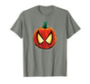 Marvel Spider-Man Halloween Spooky Pumpkin Jack-o'-Lantern T-Shirt - Olive Heather