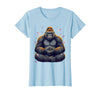 Mademark Meditating Gorilla Zen Monkey Graphic Design T-Shirt - Women - Baby Blue