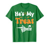 She's My Trick He's My Treat Halloween Couple Tees He's My Treat Skeleton Couples Matching Couple Halloween T-Shirt - Kelly