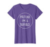 Lazy Funny Halloween Costume Co. Pretend Im a Buffalo Halloween Costume T-Shirt - Purple Heather