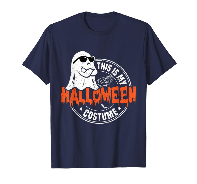 Happy Halloween This Is My Halloween Costume This is My Halloween Costume Funny T-Shirt - Navy Blue