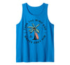Surf Board And Palm Tree Summer Beach Tee Retro Even The Wind and The Waves Christian Bible Beach Tank Top - Sapphire Blue