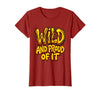 Mademark Wild and Proud of It Monkey Graphic Design T-Shirt - Women - Cranberry Red