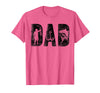Fishing Gifts for Dad Father's Day Fisherman Fishing Dad Birthday Classic Bold Font Fish Daddy T-Shirt - Pink Heather